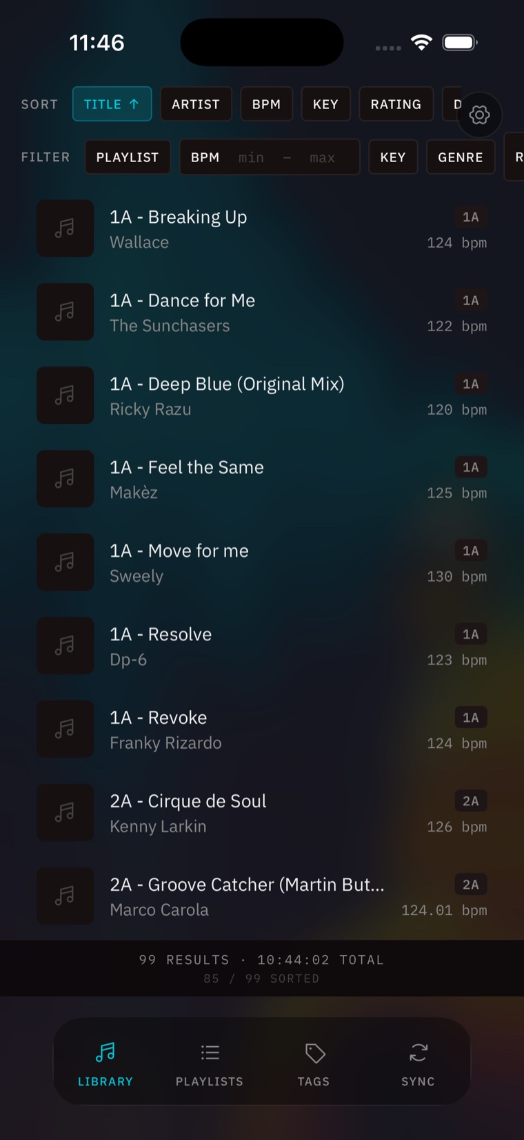 The Deeper library on iPhone